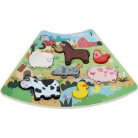 2Kids Toys Dřevěné puzzle Kruh propojitelné 6 v 1