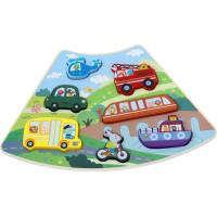 2Kids Toys Dřevěné puzzle Kruh propojitelné 6 v 1