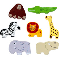 2Kids Toys Dřevěné puzzle Safari propojitelné