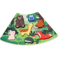 2Kids Toys Dřevěné puzzle Kruh propojitelné 6 v 1