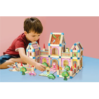 2Kids Toys Dřevěná stavebnice Zámek barevný