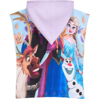 Dětská rychleschnoucí osuška s kapucí FROZEN 50x100 cm - fialová/světle modrá
