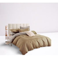 Ložní povlečení z mikrovlákna NATURAL TAUPE - 160x200 cm - šedé/béžové