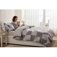 Ložní povlečení z mikrovlákna SATIN TAUPE - 160x200 cm - šedé/béžové