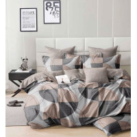 Ložní povlečení z mikrovlákna SATIN TAUPE - 160x200 cm - šedé/béžové