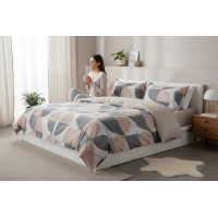 Ložní povlečení z mikrovlákna SATIN TAUPE - 160x200 cm - šedé/béžové