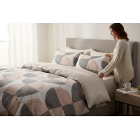 Ložní povlečení z mikrovlákna SATIN TAUPE - 160x200 cm - šedé/béžové