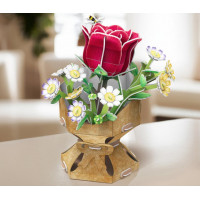 CUBICFUN 3D puzzle Kytice růže 120 dílků