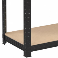 Policový regál - 5 polic - 205x120x45 cm - černý