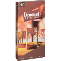 CRAFT ID Diamantové malování na rámu Krajina triptych 40x20 cm + 30x20 cm
