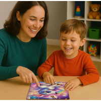 WOODEN CITY Dřevěné puzzle Kouzelné sny o jednorožcích 20 dílků