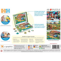 EUROGRAPHICS Puzzle Connecting Pieces: Vesnický obchůdek 48 dílků