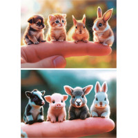 EDUCA Puzzle Malá zvířátka 2x20 dílků