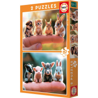 EDUCA Puzzle Malá zvířátka 2x20 dílků