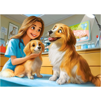 CASTORLAND Puzzle Pejsci u veterináře 120 dílků