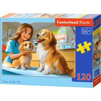 CASTORLAND Puzzle Pejsci u veterináře 120 dílků
