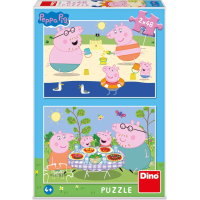 DINO Puzzle Peppa Pig: Na dovolené 2x48 dílků