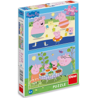 DINO Puzzle Peppa Pig: Na dovolené 2x48 dílků