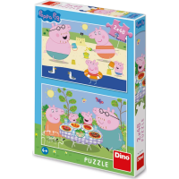 DINO Puzzle Peppa Pig: Na dovolené 2x48 dílků