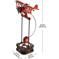 ROBOTIME Rokr 3D dřevěné puzzle Dvouplošník s kyvadlem 163 dílků