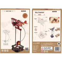 ROBOTIME Rokr 3D dřevěné puzzle Dvouplošník s kyvadlem 163 dílků