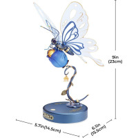 ROBOTIME Rokr 3D puzzle Motýl modrý 79 dílků