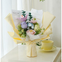 ROBOTIME Rokr Floral Art: 3D puzzle Jarní květina 165 dílků