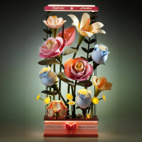 ROBOTIME Rokr Floral Art: 3D puzzle Květinový box s LED osvětlením 263 dílků