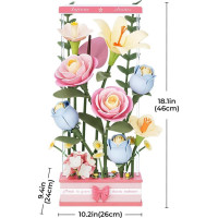 ROBOTIME Rokr Floral Art: 3D puzzle Květinový box s LED osvětlením 263 dílků