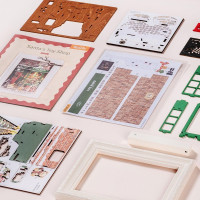 ROBOTIME Rolife DIY 3D dřevěné puzzle Santovo hračkářství s LED osvětlením 122 dílků