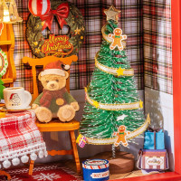 ROBOTIME Rolife DIY 3D dřevěné puzzle Štědrovečerní večeře s LED osvětlením 125 dílků