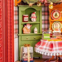 ROBOTIME Rolife DIY 3D dřevěné puzzle Štědrovečerní večeře s LED osvětlením 125 dílků