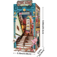 ROBOTIME Rolife DIY 3D Zarážka na knihy: Ulička s LED osvětlením 196 dílků