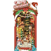 ROBOTIME Rolife DIY 3D Zarážka na knihy: Vánoční ulička s LED osvětlením 289 dílků