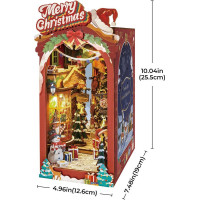 ROBOTIME Rolife DIY 3D Zarážka na knihy: Vánoční ulička s LED osvětlením 289 dílků