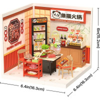 ROBOTIME Rolife DIY House: Asijská restaurace s LED osvětlením 127 dílků