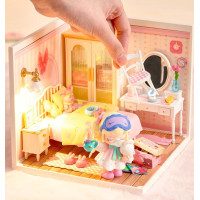 ROBOTIME Rolife DIY House: Ložnice s LED osvětlením 105 dílků