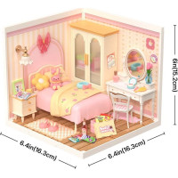 ROBOTIME Rolife DIY House: Ložnice s LED osvětlením 105 dílků