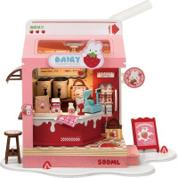 ROBOTIME Rolife DIY House: Mléčný bar s LED osvětlením 73 dílků