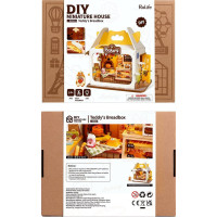 ROBOTIME Rolife DIY House: Teddyho pekařství s LED osvětlením 67 dílků