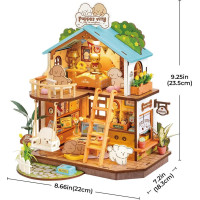 ROBOTIME Rolife DIY House: Vila pro pejsky s LED osvětlením