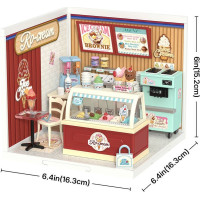 ROBOTIME Rolife DIY House: Zmrzlinárna s LED osvětlením 144 dílků