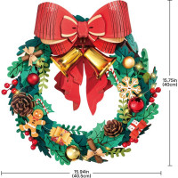 ROBOTIME Rolife Svítící 3D dřevěné puzzle Adventní věnec 252 dílků