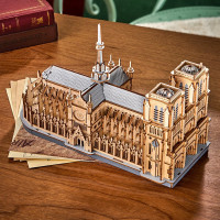 ROBOTIME Rowood 3D dřevěné puzzle Katedrála Notre-Dame 330 dílků
