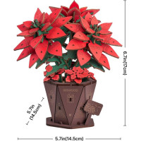 ROBOTIME Rowood 3D dřevěné puzzle Vánoční hvězda 153 dílků