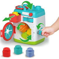 CLEMENTONI Soft Clemmy Vkládací senzorická pračka s kostkami