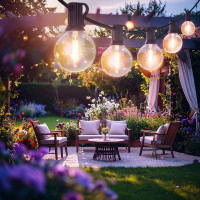 Solight LED venkovní balkonový řetěz s žárovkami, 10 žárovek, 5m+3m, 500lm, teplá bílá