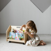 BusyKids Oboustranná knihovna na kolečkách