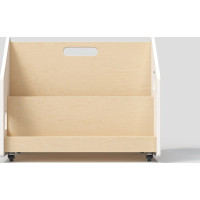 BusyKids Oboustranná knihovna na kolečkách bílá