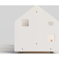 BusyKids Oboustranná knihovna na kolečkách bílá